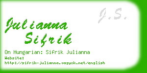 julianna sifrik business card